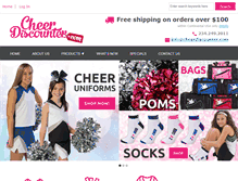 Tablet Screenshot of cheerdiscounter.com